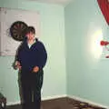 Sarah plays darts, An "Above The Laundrette" Barbeque, Diss, Norfolk - 28th May 1990