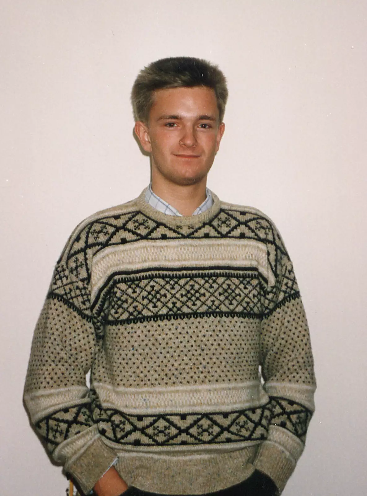 Nosher, in full crazy-jumper style, from An "Above The Laundrette" Barbeque, Diss, Norfolk - 28th May 1990