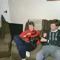 Theresa, Steve-O and a toy gorilla, An "Above The Laundrette" Barbeque, Diss, Norfolk - 28th May 1990