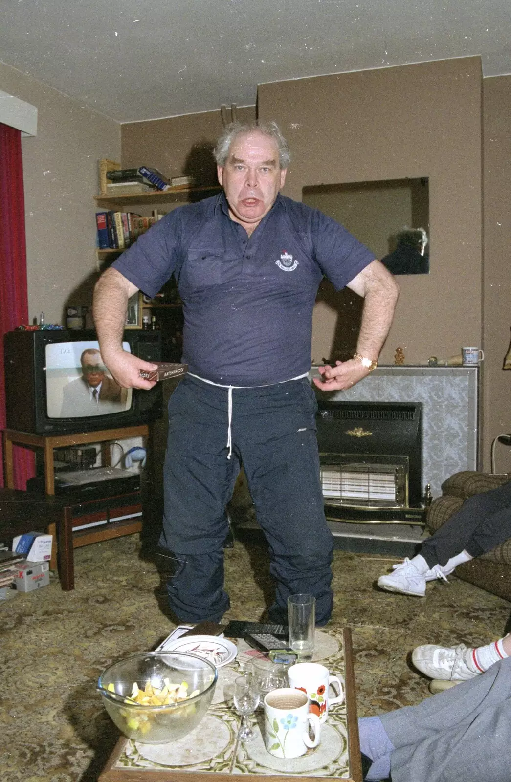 Kenny pretends to be some sort of monkey, from An "Above The Laundrette" Barbeque, Diss, Norfolk - 28th May 1990