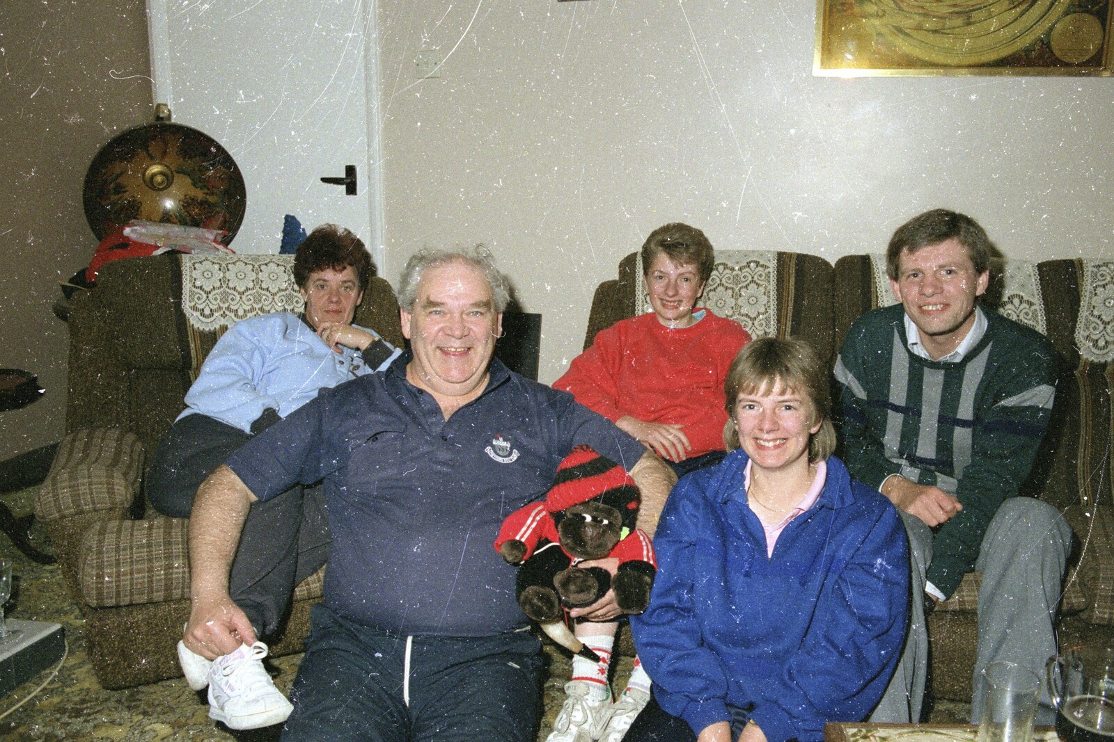 Kenny and the badminton gang from An "Above The Laundrette" Barbeque, Diss, Norfolk - 28th May 1990
