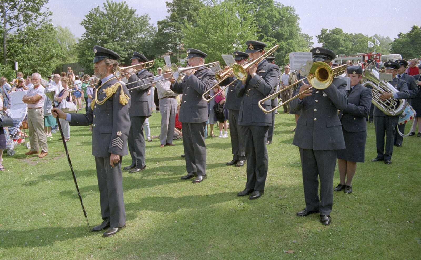 The RAF band in the park from A Raft Race on the Mere, Diss, Norfolk - 2nd June 1990