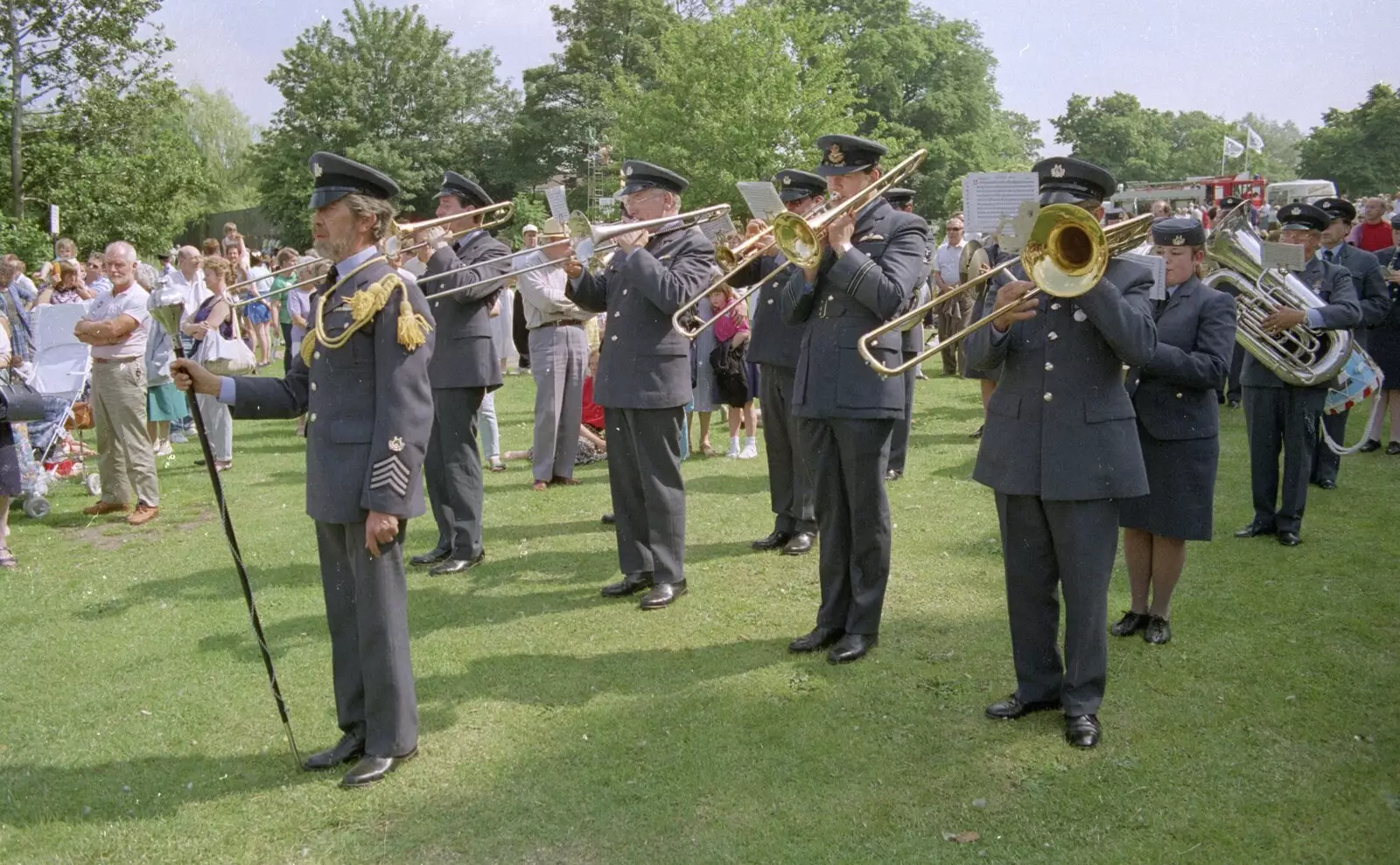 The RAF band in the park, from A Raft Race on the Mere, Diss, Norfolk - 2nd June 1990