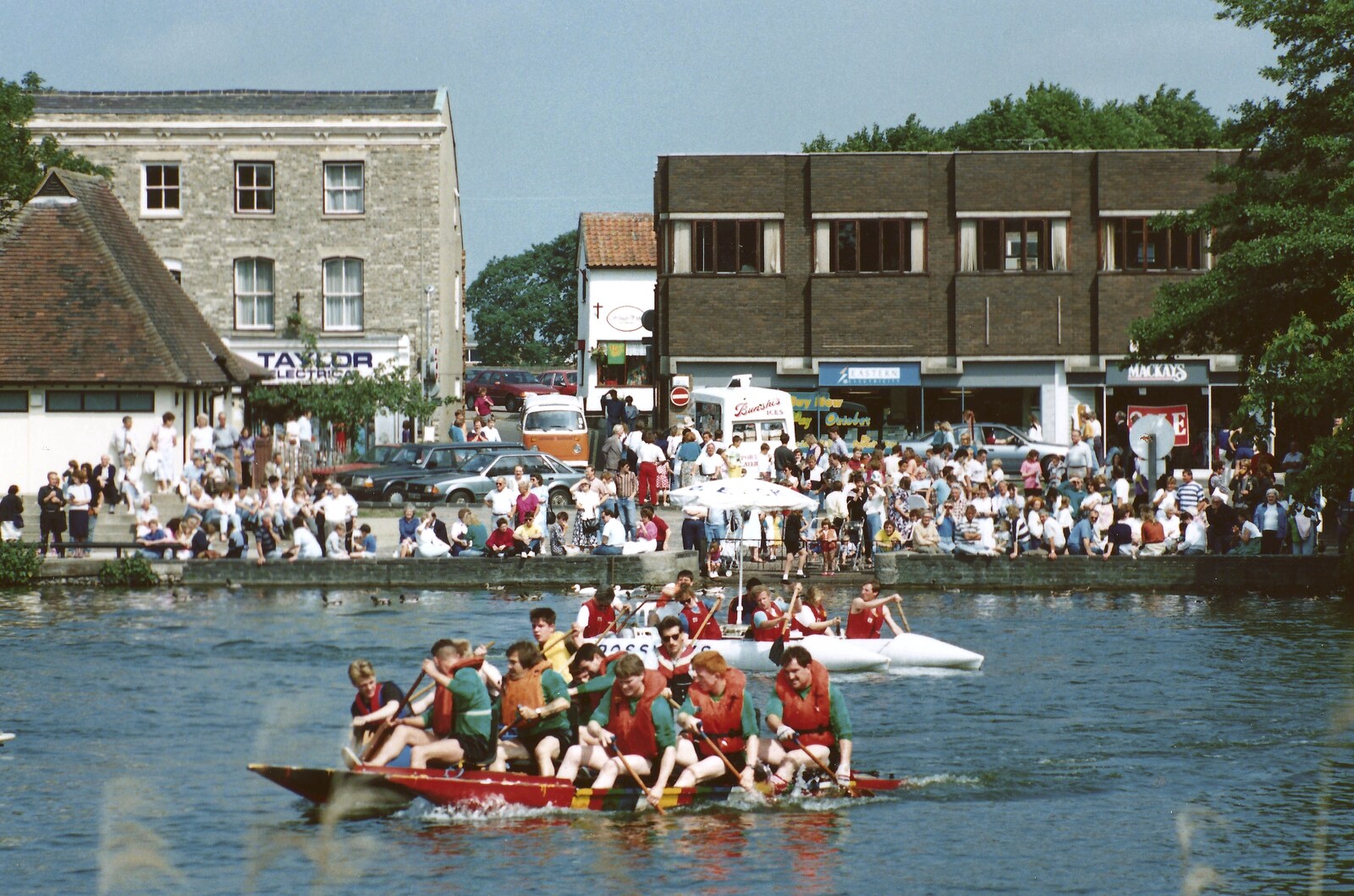 Rafts by Mere's Mouth from A Raft Race on the Mere, Diss, Norfolk - 2nd June 1990
