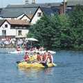 The yellow catamaraft is still going, A Raft Race on the Mere, Diss, Norfolk - 2nd June 1990
