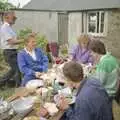 Bill roams around behind Gary, A Trip To Huelgoat, Brittany, France - 11th June 1990