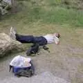 Nosher sticks his feet up for a bit, A Trip To Huelgoat, Brittany, France - 11th June 1990