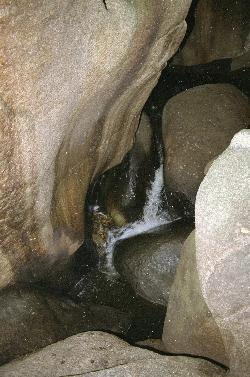 Rushing water in an underground channel, from A Trip To Huelgoat, Brittany, France - 11th June 1990