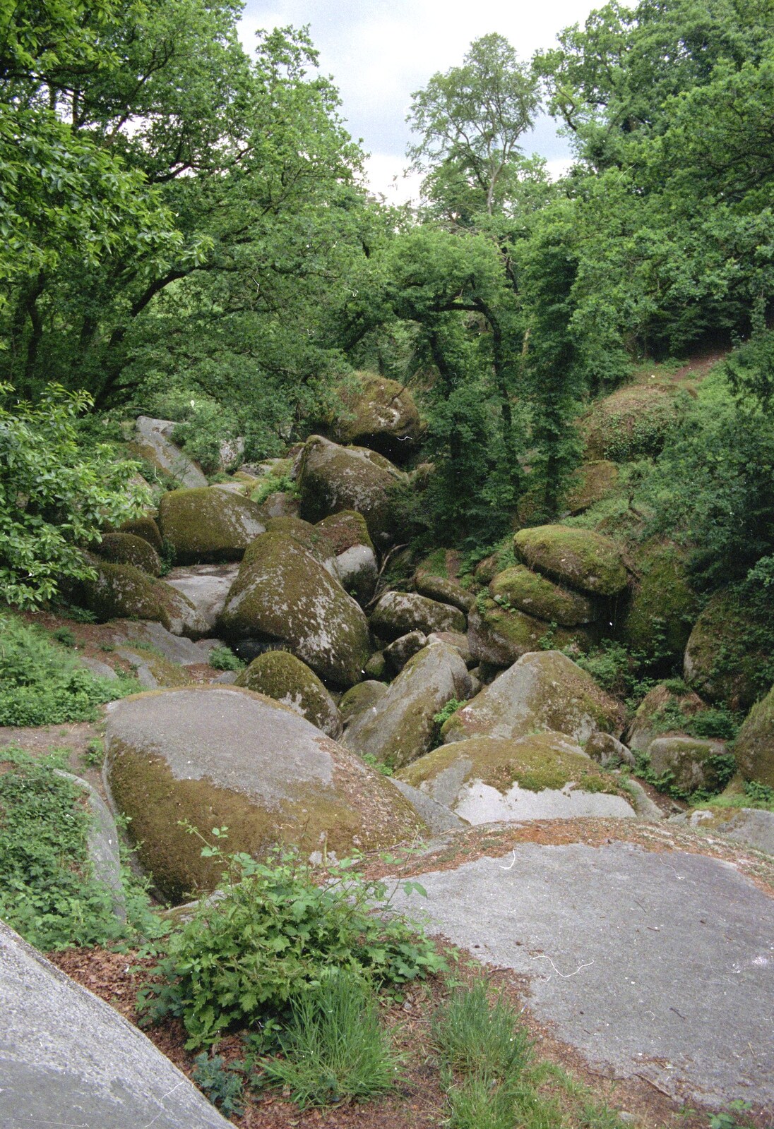 A Trip To Huelgoat, Brittany, France - 11th June 1990: A pile of rocks in Arthur's Forest