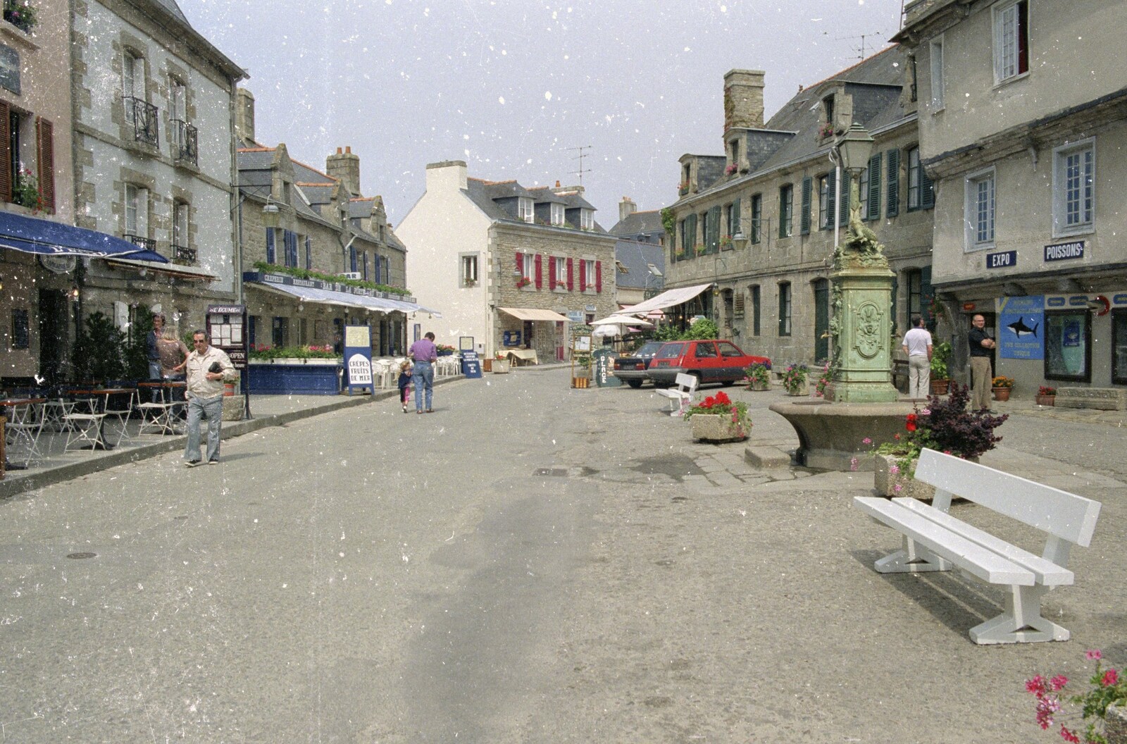 A Trip To Huelgoat, Brittany, France - 11th June 1990: French town scene