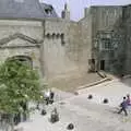 People mill around a square, A Trip To Huelgoat, Brittany, France - 11th June 1990