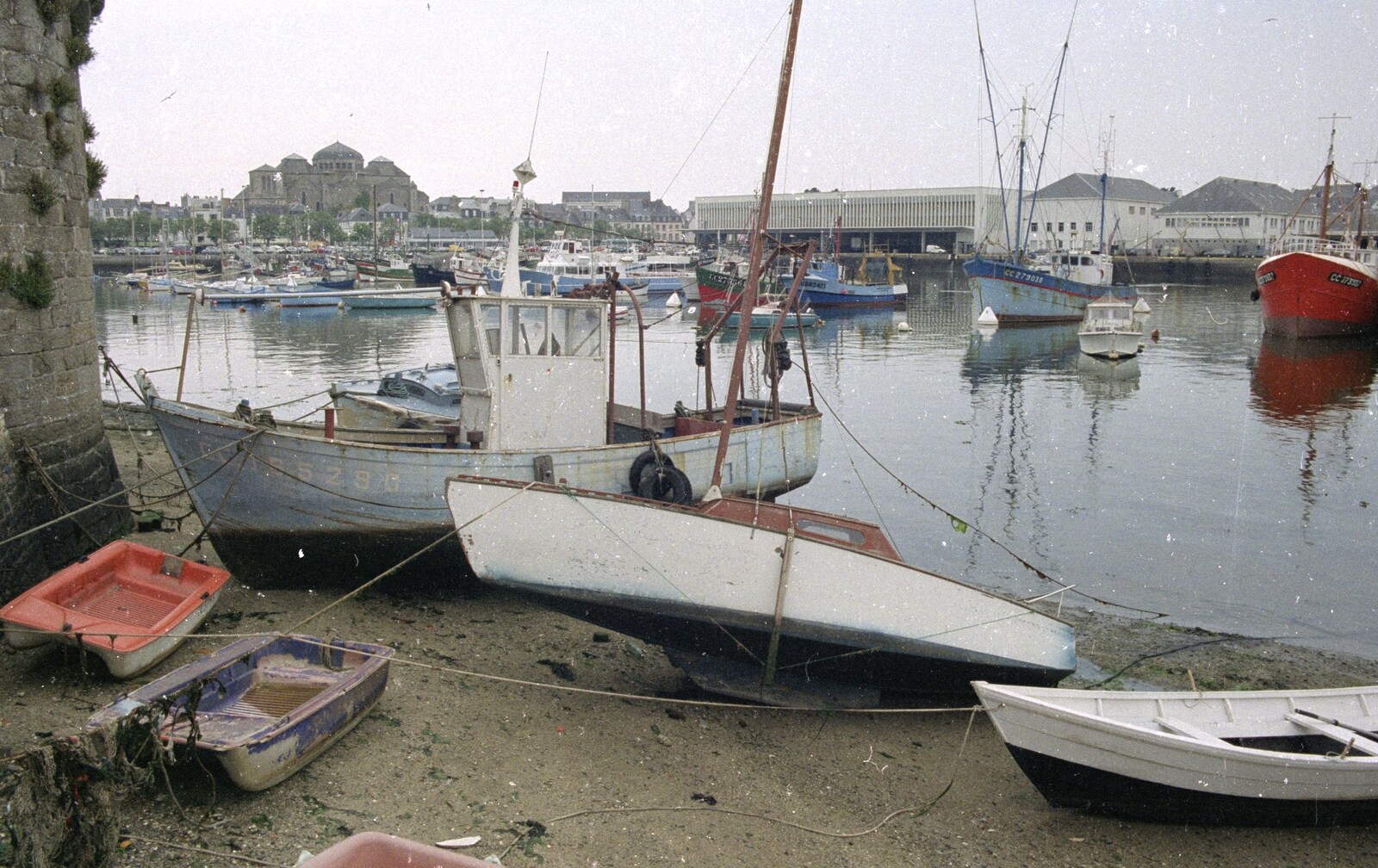 A Trip To Huelgoat, Brittany, France - 11th June 1990: Stranded boats