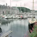 Angela looks at boats on a river, A Trip To Huelgoat, Brittany, France - 11th June 1990