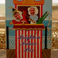 Jon and Rik show off their best features on a Punch'n'Judy postcard