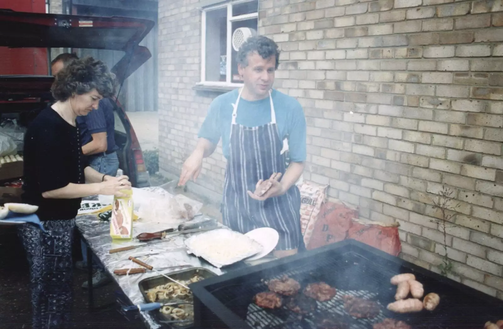 Bob Caley mans the barbeque, from BPCC Anglia Web Open Day, Diss, Norfolk - 23rd June 1990