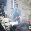 Bob Caley mans the barbeque, BPCC Anglia Web Open Day, Diss, Norfolk - 23rd June 1990