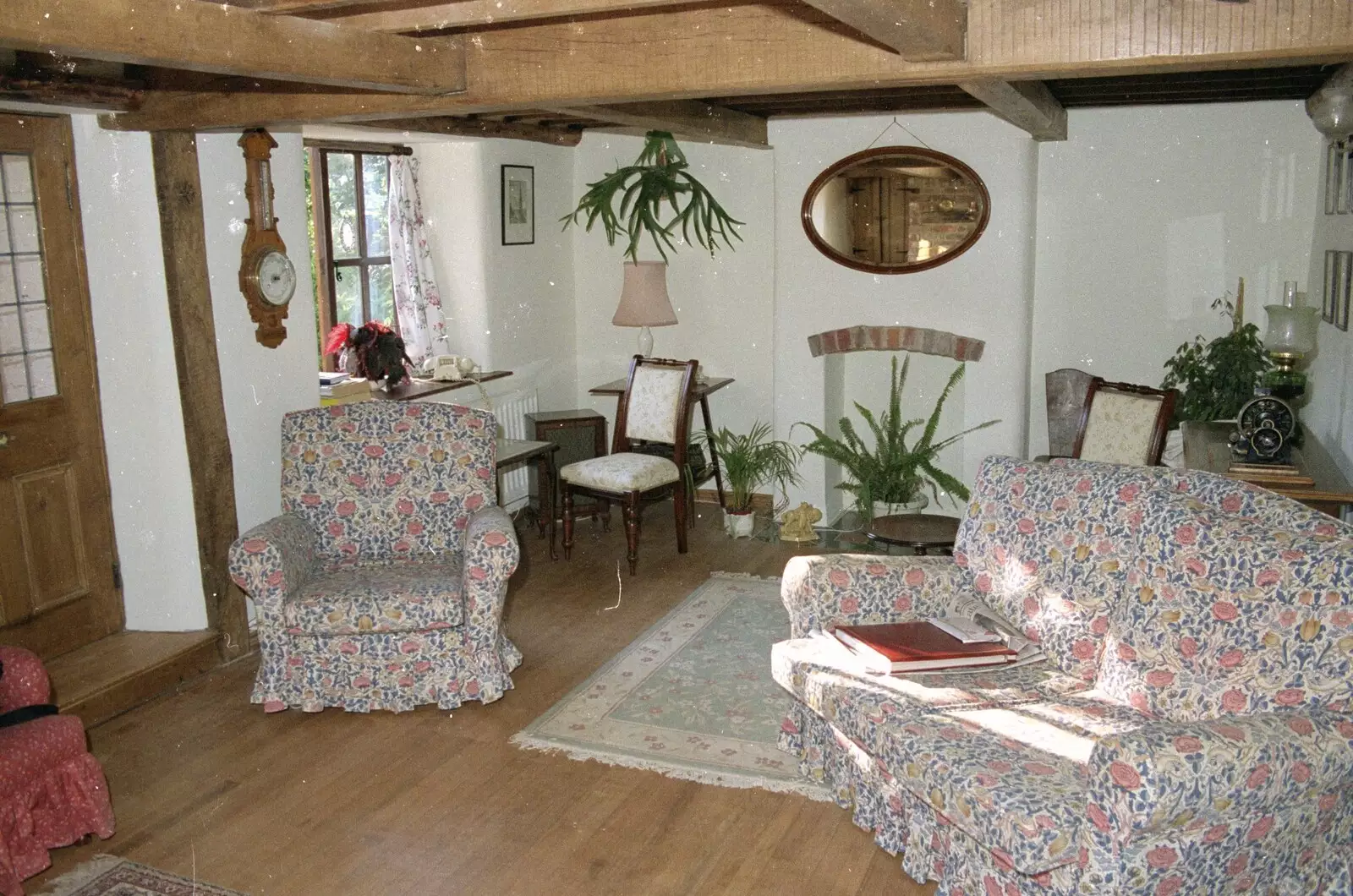 The old dining-room is now part of the lounge, from Petanque At The Willows, Bransgore, Dorset - 10th July 1990