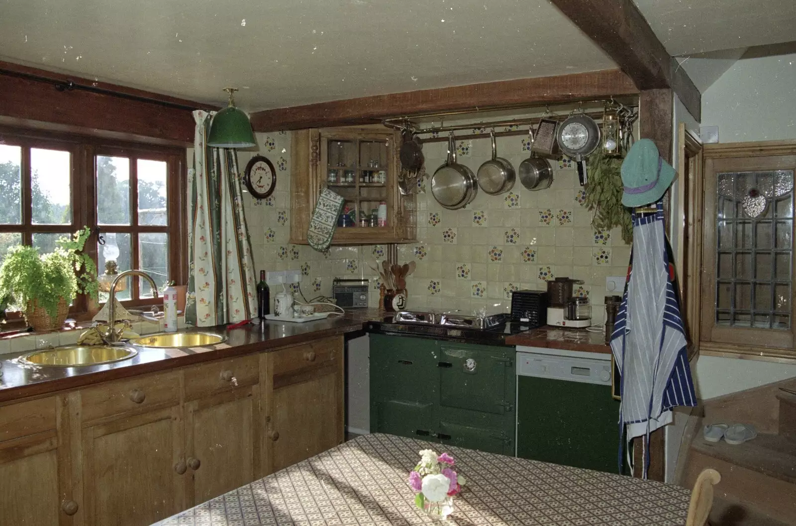 The kitchen, from Petanque At The Willows, Bransgore, Dorset - 10th July 1990