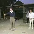 Sean, Maria and Mike, Petanque At The Willows, Bransgore, Dorset - 10th July 1990