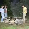 Bernie waits with an empty plate, Sue's Fire Dance, Stuston, Suffolk - 21st July 1990