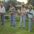 A game of boules breaks out, Sue's Fire Dance, Stuston, Suffolk - 21st July 1990