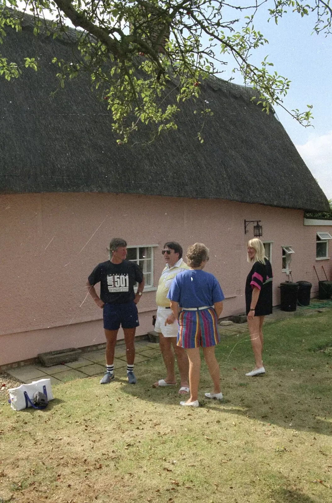 Hanging around by Sue's house, from Sue's Fire Dance, Stuston, Suffolk - 21st July 1990