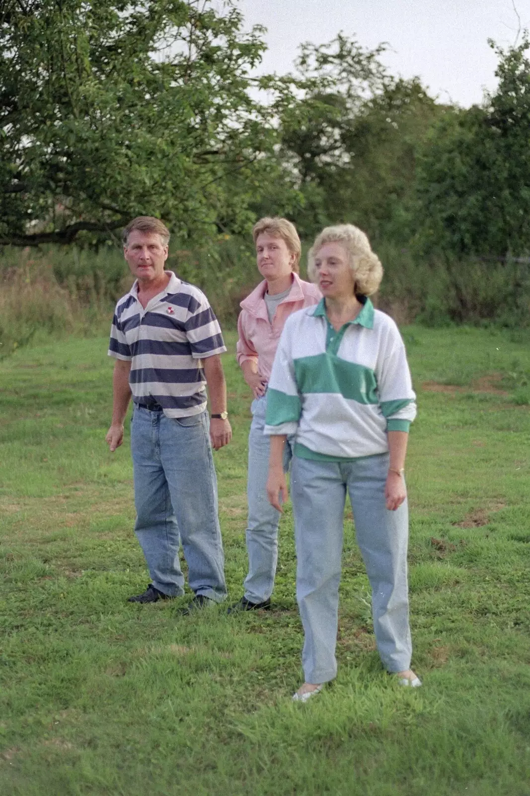 Bernie, Jan and Jean, from Sue's Fire Dance, Stuston, Suffolk - 21st July 1990