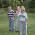 Bernie, Jan and Jean, Sue's Fire Dance, Stuston, Suffolk - 21st July 1990