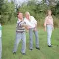 Bernie joins in the game of boules, Sue's Fire Dance, Stuston, Suffolk - 21st July 1990