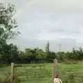 A dim rainbow appears, Sue's Fire Dance, Stuston, Suffolk - 21st July 1990