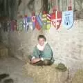 Nosher's on a bale of straw, like a gnome, A Mediaeval Birthday Party, Starston, Norfolk - 27th July 1990