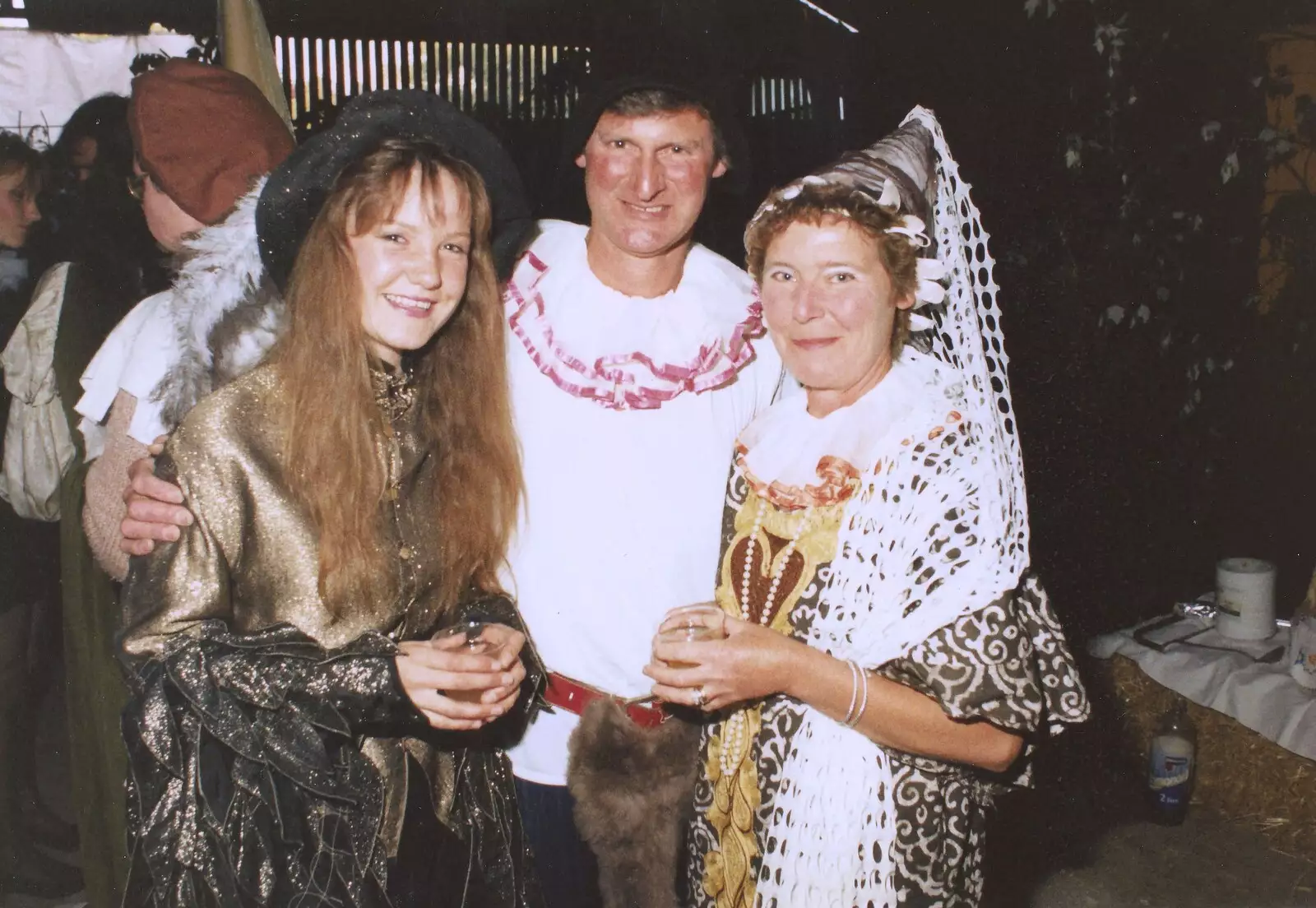 Geoff, Brenda and the birthday girl, from A Mediaeval Birthday Party, Starston, Norfolk - 27th July 1990