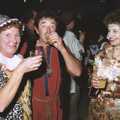 A Mediaeval Birthday Party, Starston, Norfolk - 27th July 1990, Brenda holds a plastic glass up