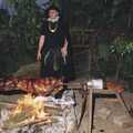 A Mediaeval Birthday Party, Starston, Norfolk - 27th July 1990, An entire lamb is spit-roasted