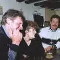 Geoff, Monique and Keith, in the kitchen, A Mediaeval Birthday Party, Starston, Norfolk - 27th July 1990