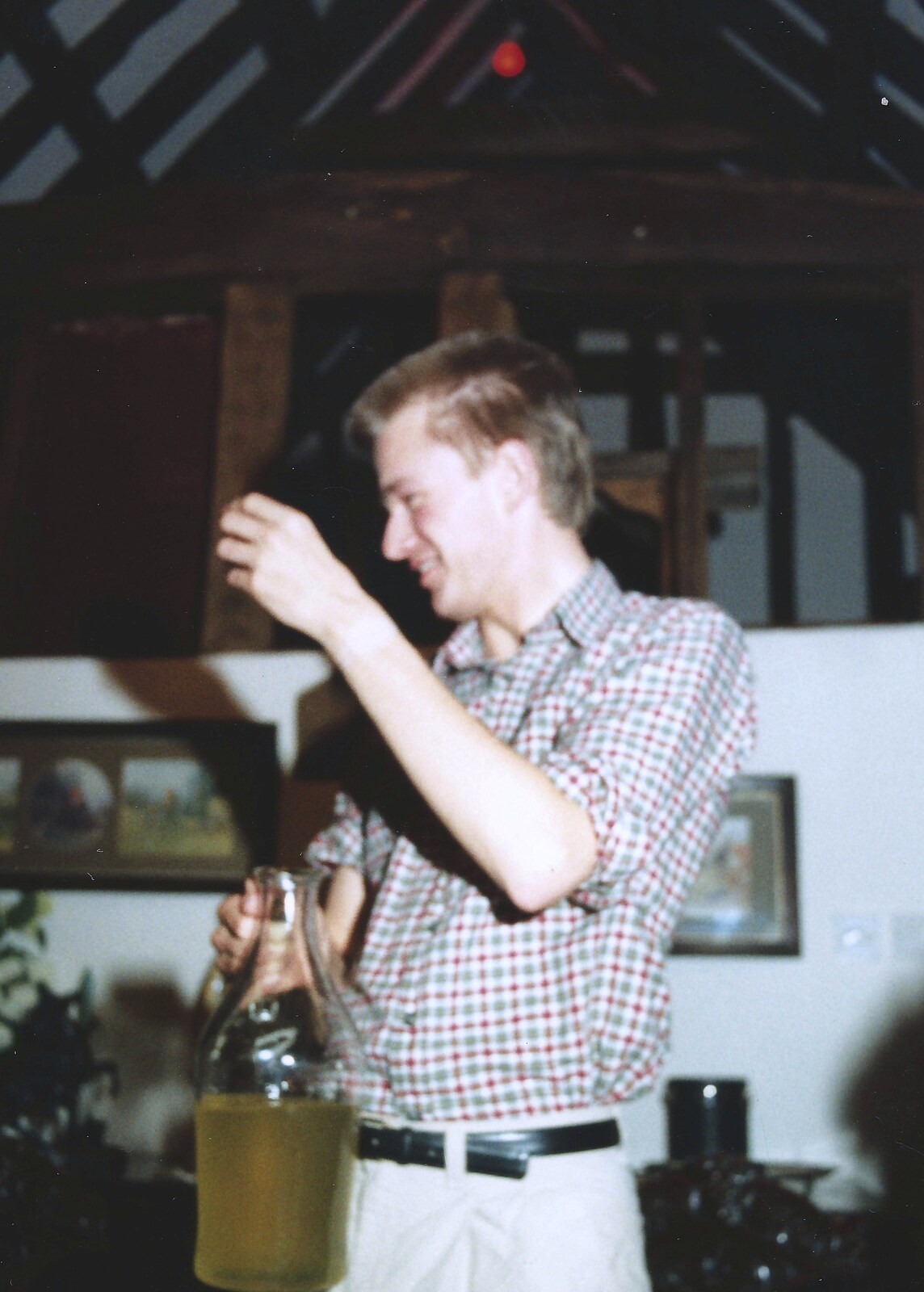 Nosher's got a flaggon of cider from A Mediaeval Birthday Party, Starston, Norfolk - 27th July 1990