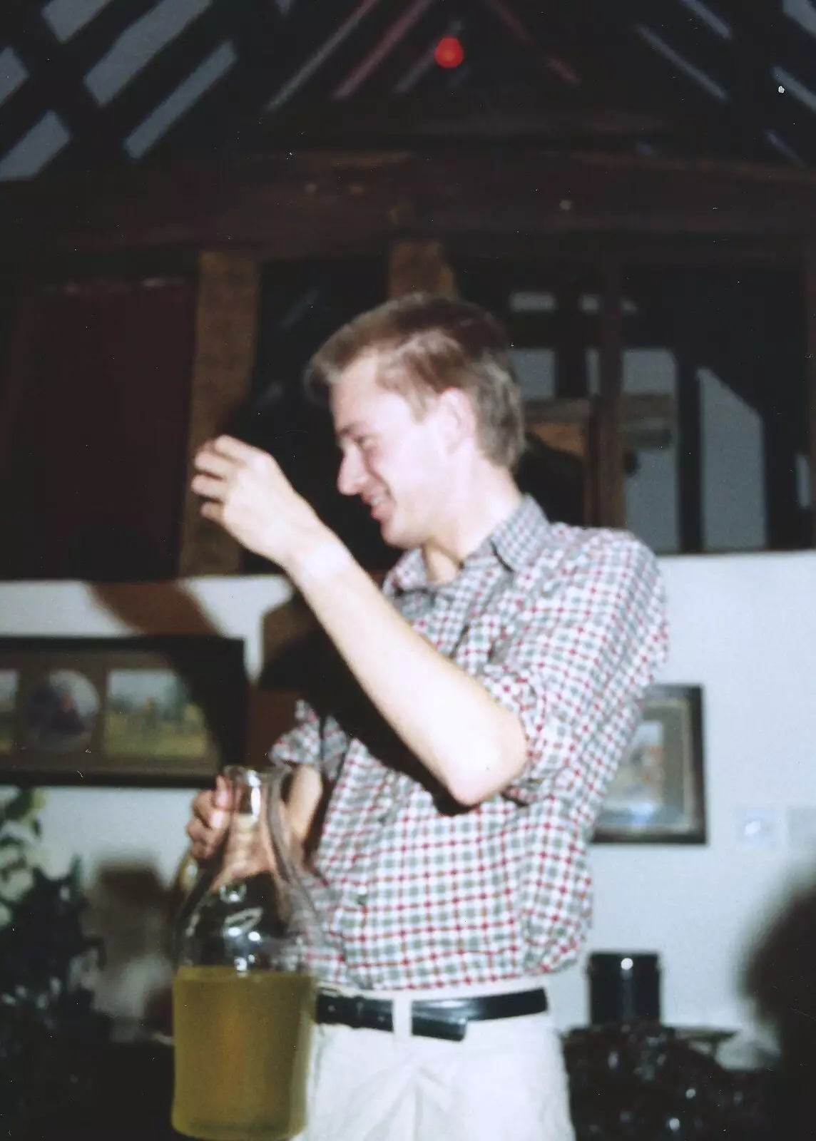 Nosher's got a flaggon of cider, from A Mediaeval Birthday Party, Starston, Norfolk - 27th July 1990