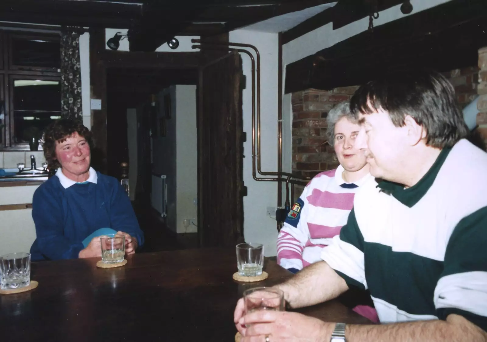 Brenda, Linda and David Cork, from A Mediaeval Birthday Party, Starston, Norfolk - 27th July 1990