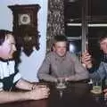 Corky, Nosher and Geoff, and cider, A Mediaeval Birthday Party, Starston, Norfolk - 27th July 1990