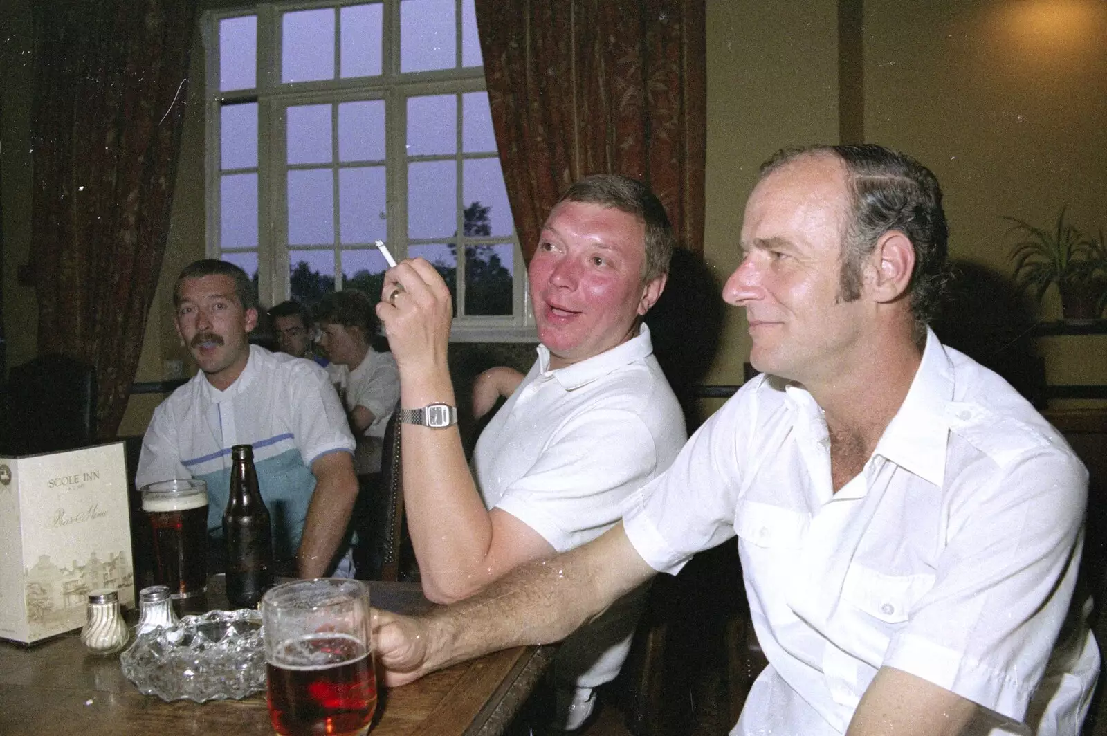 Bill Hartley and Kiwi, from Stuston Sewerage and Kate's Printec Birthday, Scole Inn, Norfolk and Suffolk - 2nd August 1990