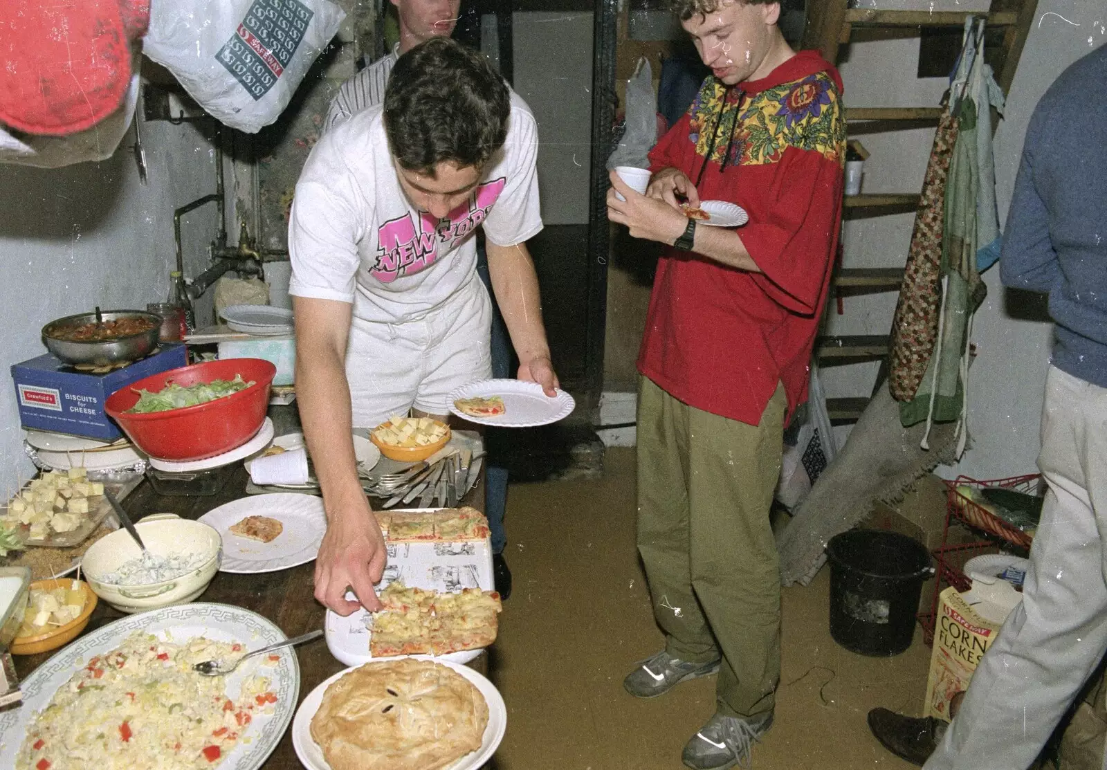 Time for party snacks, from Liz's Party, Abergavenny, Monmouthshire, Wales - 4th August 1990