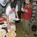 Time for party snacks, Liz's Party, Abergavenny, Monmouthshire, Wales - 4th August 1990