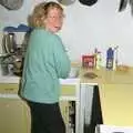 Liz at the sink, Liz's Party, Abergavenny, Monmouthshire, Wales - 4th August 1990