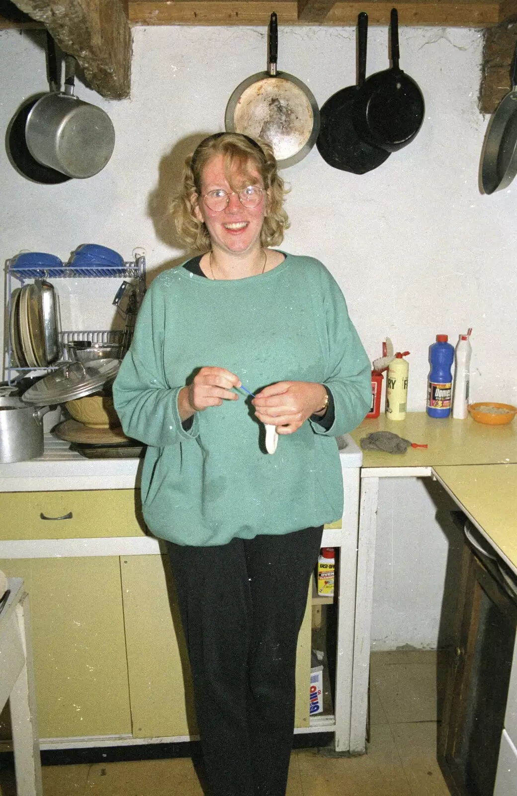 Liz in the kitchen, from Liz's Party, Abergavenny, Monmouthshire, Wales - 4th August 1990