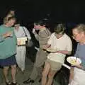 Time for food, Liz's Party, Abergavenny, Monmouthshire, Wales - 4th August 1990