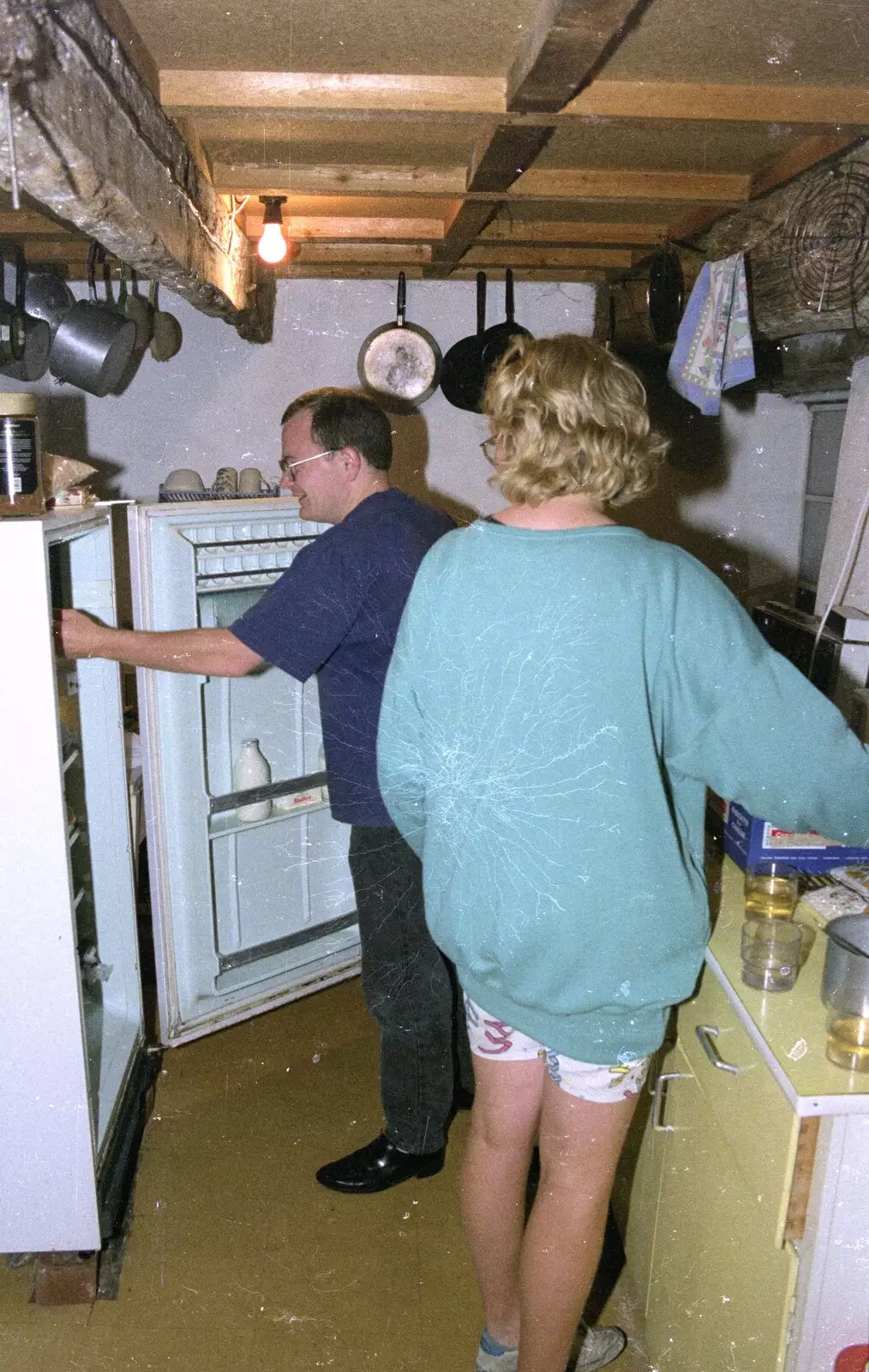 Hamish raids the fridge, from Liz's Party, Abergavenny, Monmouthshire, Wales - 4th August 1990