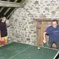 Hamish plays ping pong, Liz's Party, Abergavenny, Monmouthshire, Wales - 4th August 1990