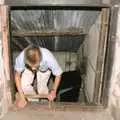 Nosher is caught escaping a cellar, Liz's Party, Abergavenny, Monmouthshire, Wales - 4th August 1990