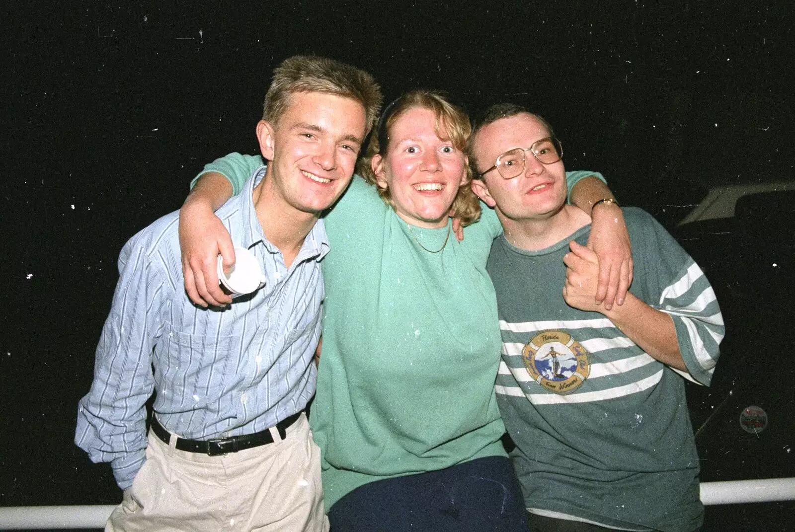 Nosher, Liz and Hamish, from Liz's Party, Abergavenny, Monmouthshire, Wales - 4th August 1990