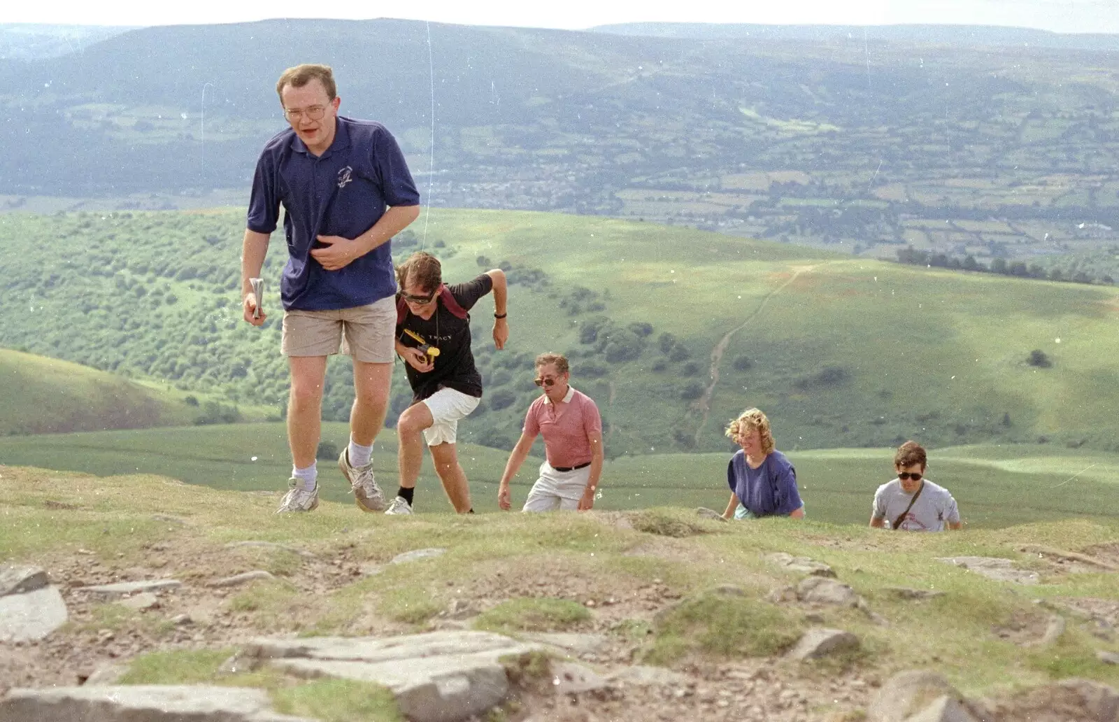 Hamish looks relieved to be getting to the top, from A Walk in the Brecon Beacons, Bannau Brycheiniog, Wales - 5th August 1990